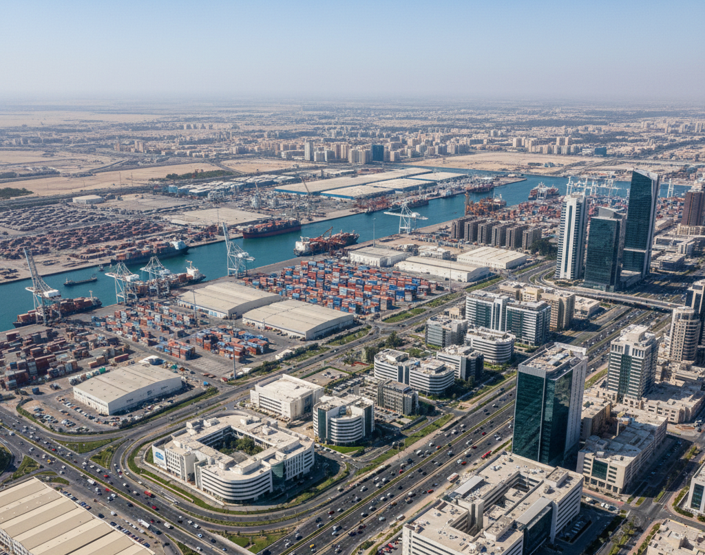 Sharjah free zones overview showing key business areas