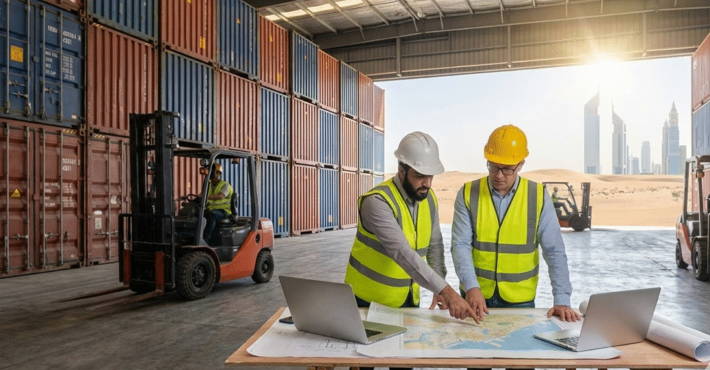 Dubai free zones for logistics companies and warehouse operations.
