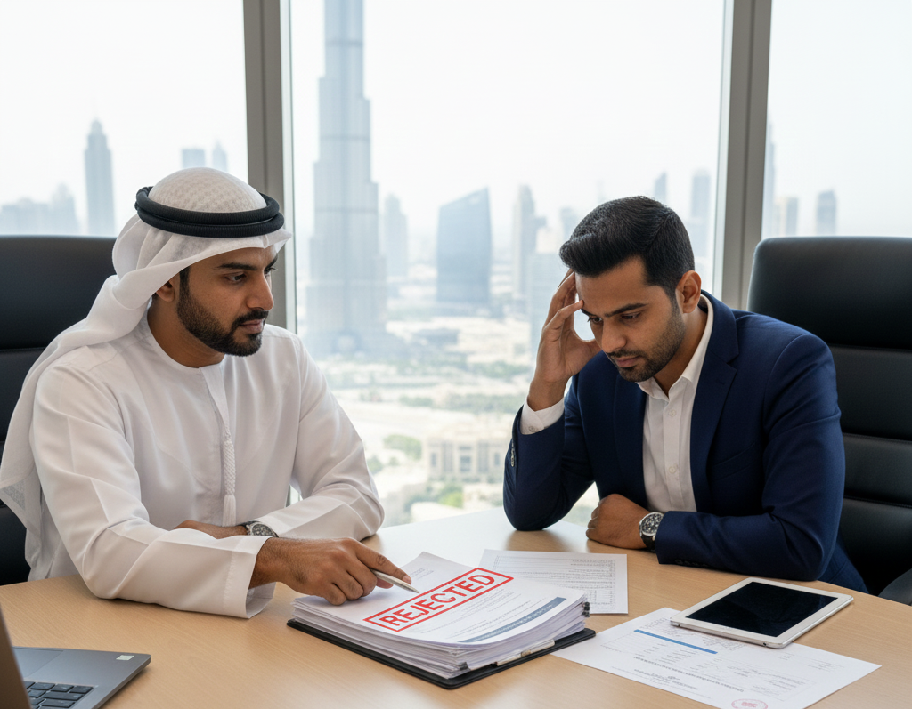 Business license rejection UAE explained by consultant.