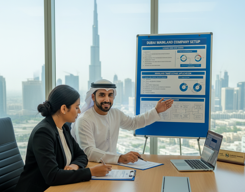 Mainland company formation in Dubai consultation meeting.