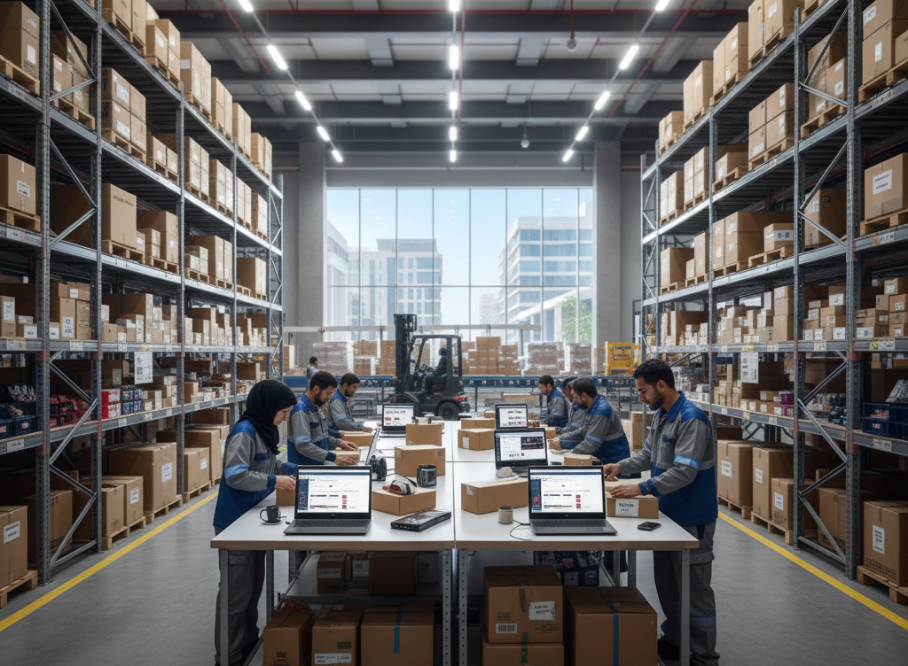 Dubai free zone ecommerce warehouse supporting online businesses