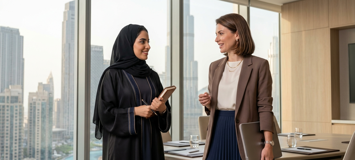Business setup consultants in UAE meeting foreign investors