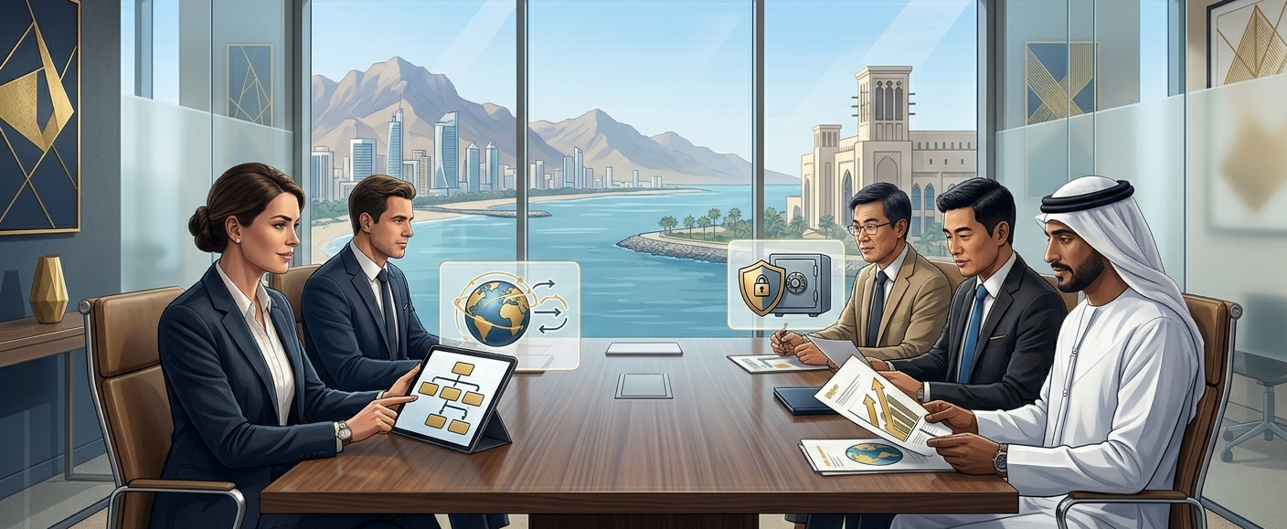 Business setup consultants in UAE meeting foreign investors