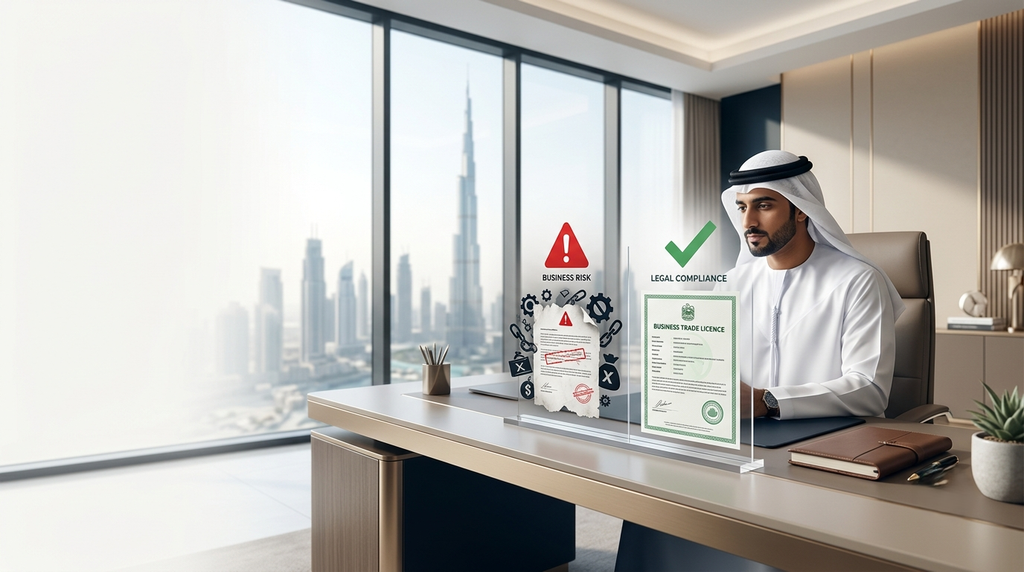 Business License UAE consultation showing trade licence requirements in Dubai
